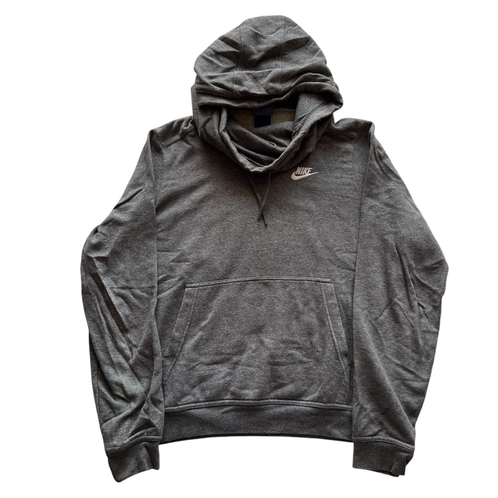 Nike Funnel-Neck Hoodie - Small, Gray